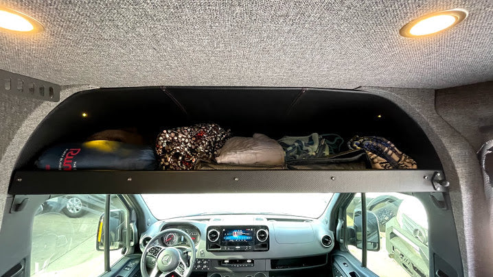 RB Components 2019+ Sprinter Van Headliner Shelf - Standard Lower Mounted - Image 8