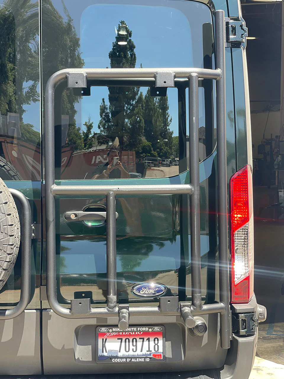 Aluminess Ford Transit Rear Door Tire/Box Carrier (2015+) - Image 4