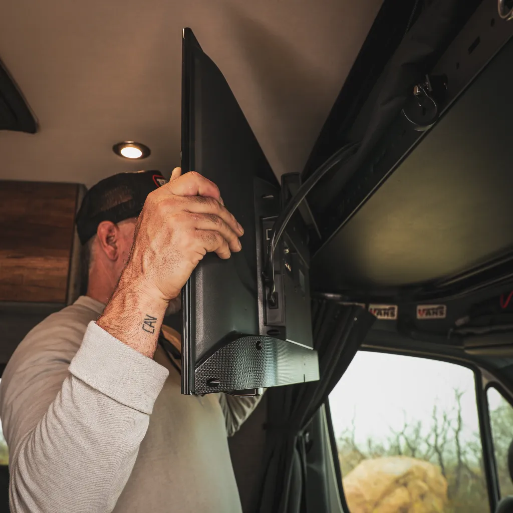 Canyon Adventure Vans Cab Shelf TV Bracket - Image 6