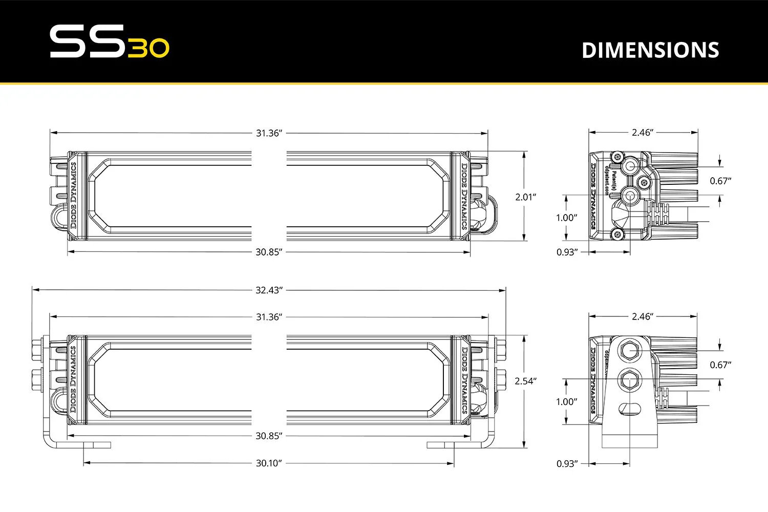 Diode Dynamics Lightbar -  SS30 Sport DC Combo Standard MBL - Image 9
