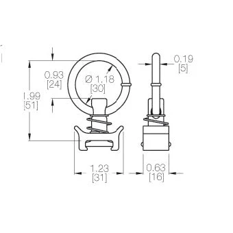 RB Components L Track Fitting Stud w/ Ring, 10-Pack - Image 4