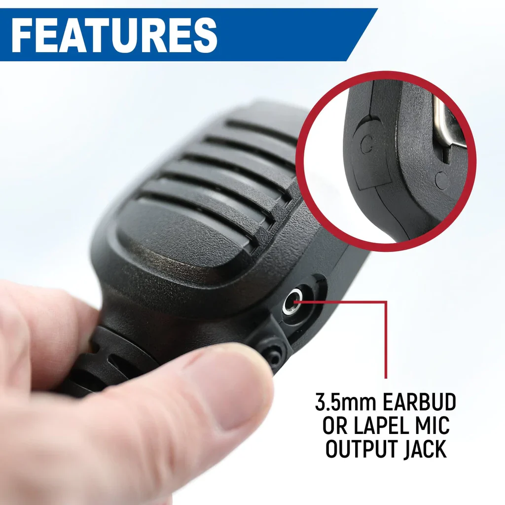 Rugged Radios Hand Speaker Waterproof Mic for Handheld Radios - Image 3