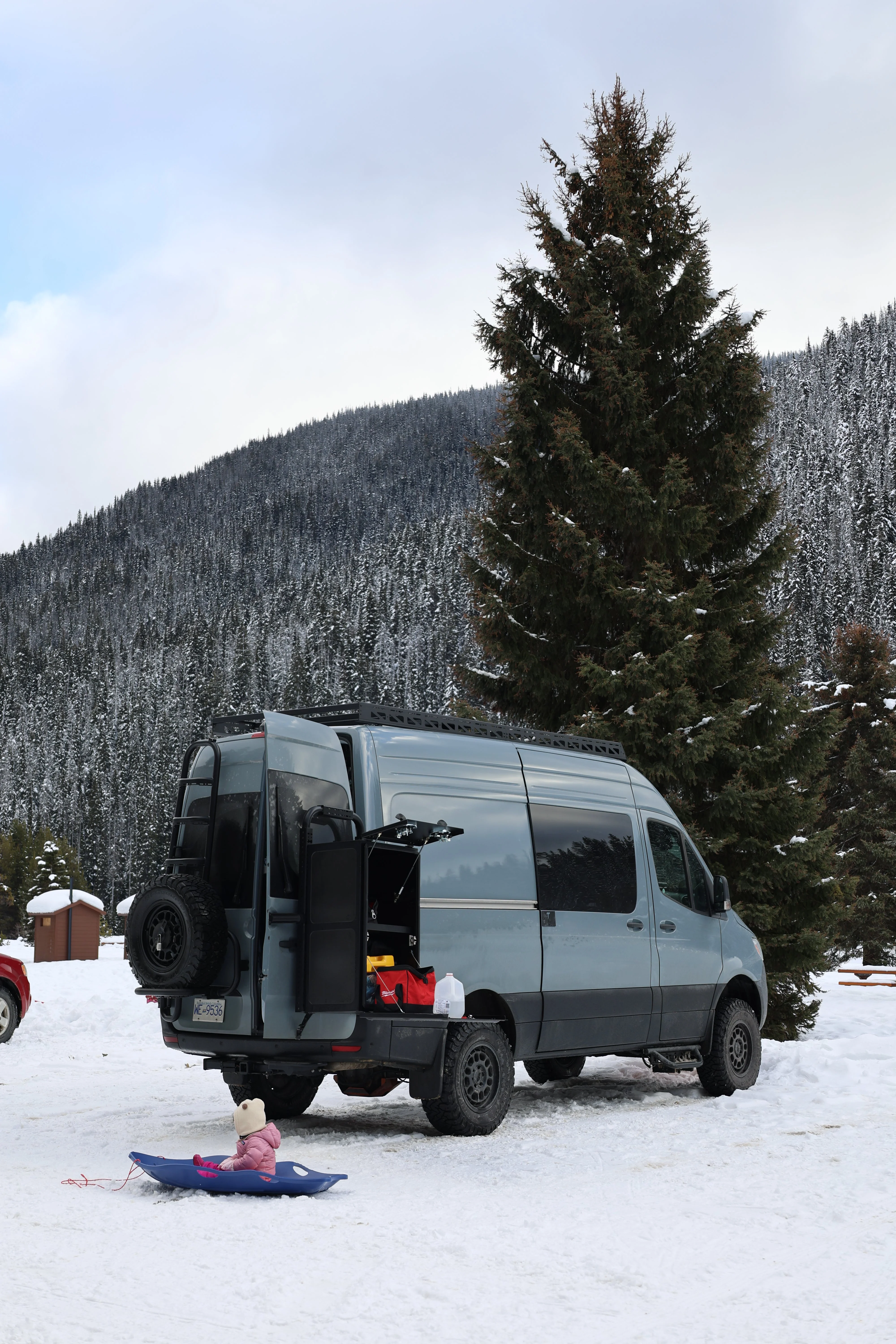 Tec Vanlife 2019+ Mercedes Sprinter Rear Door Aluminum No Drill Gear Rack - Passenger Side - Image 3