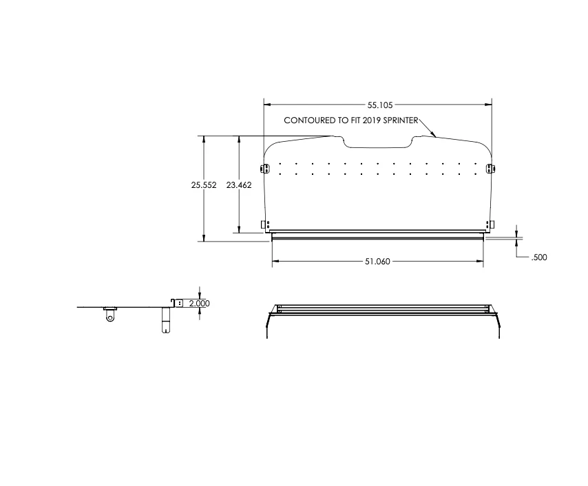 Van Wife Components 2019+ Mercedes Sprinter Headliner Shelf - Image 4